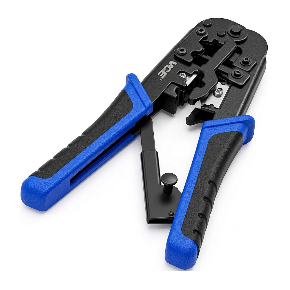 Crimpadora Pro 3-en-1: Alicate para Redes RJ45, RJ11 y RJ12🛠️🌐