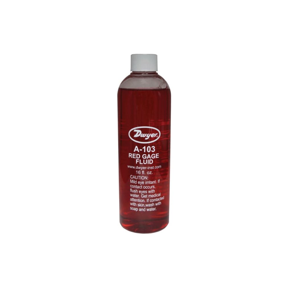 Fluido Rojo para Manómetro Dwyer A-103 🔴 Botella de 1 Pinta🧪