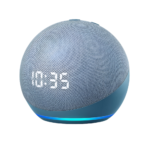 Echo dot Amazon 4º generación con reloj, celeste