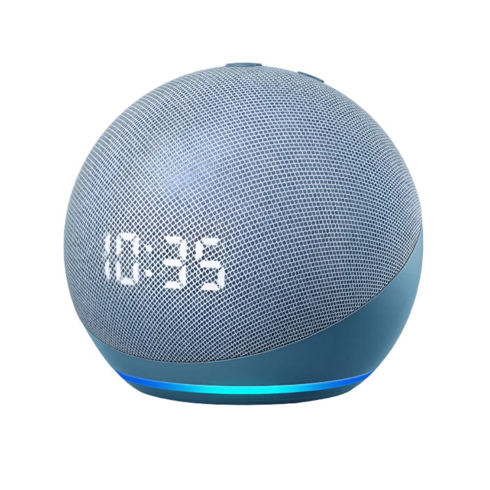 Echo dot Amazon 4º generación con reloj, celeste