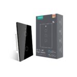 MOES Interruptor de luz táctil inteligente WiFi 2 GANG