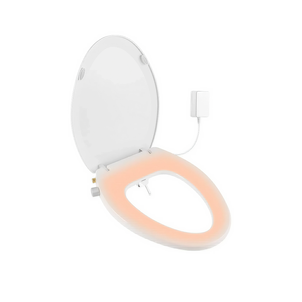 Asiento de inodoro con bidet Mijashy, blanco