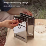 Estufa de Camping Portátil Mini Plegable de Acero Inoxidable - Imagen 6