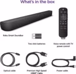 Barra de transmisión Roku // Reproductor Multimedia de Transmisión 4K/HD/HDR y Audio Premium // Incluye Control Remoto de Voz Roku en Lima