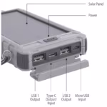Batería solar Aduro 10,000 mAh resistente al agua en Lima