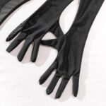 X Lencería sexy para mujer, body erótico minimalista, básico, ajustado, con guantes - Imagen 2