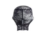 X Máscara de encaje negro sexy Unisex,  capucha de cara completa - Imagen 3