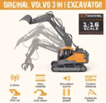 Excavadora De Control Remoto De Aleación Grande Para Niños en Lima