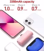 iWALK – Minicargador Portátil de 3,350mAh con Enchufe Incorporado Compatible con IPhone (ROSADO) en Lima