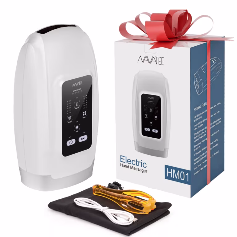 Máquina masajeadora de manos con calor, masajeador eléctrico inalámbrico para artritis y túnel carpiano, 6 niveles de masaje de compresión e intensidad para muñeca, palma, entumecimiento, alivio del dolor de dedos en Lima