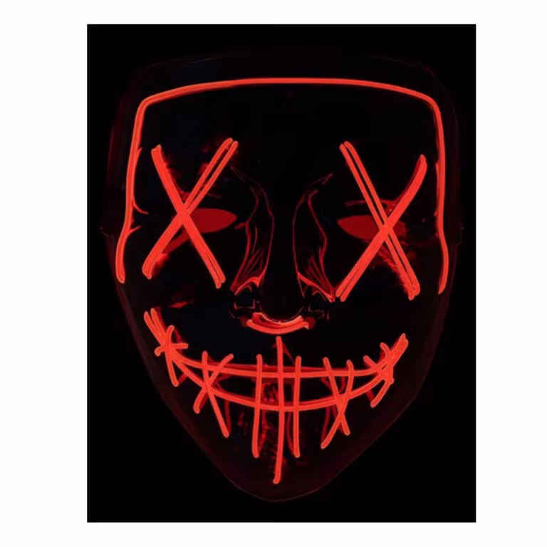 Máscara de halloween con luz led roja en Lima