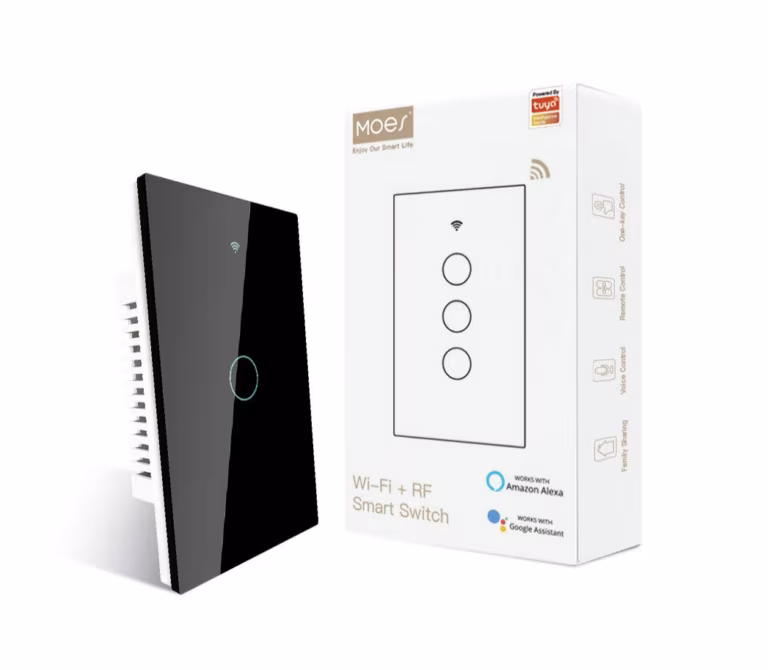 MOES Interruptor inteligente táctil de pared WiFi de 2.4 GHz en Lima