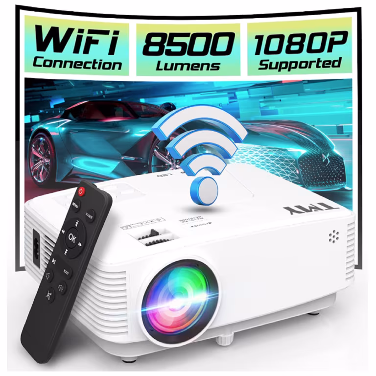 TMY – Proyector de 5500 lúmenes con WiFi, pantalla de 100 pulgadas en Lima