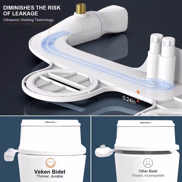 Veken / Bidet para inodoro de doble boquilla mecánica en Lima