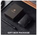 VULKIT Cartera Desplegable De Piel Auténtica /  Tarjetero Automático /  Cartera Con Bloqueo RFID y Bolsillo Plegable Con Ranura Para Billetes en Lima